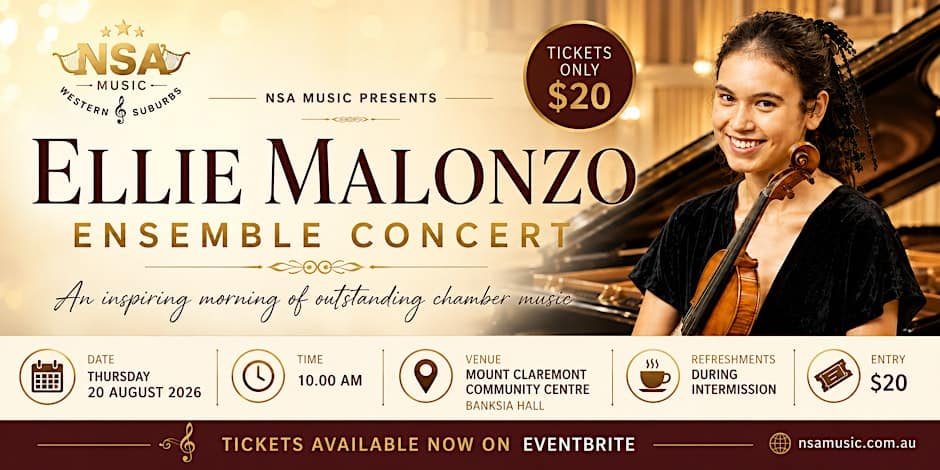 Ellie Malonzo and her Ensemble Concert poster