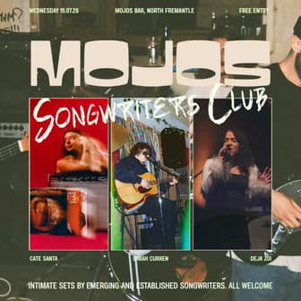 Mojos Songwriters Club poster